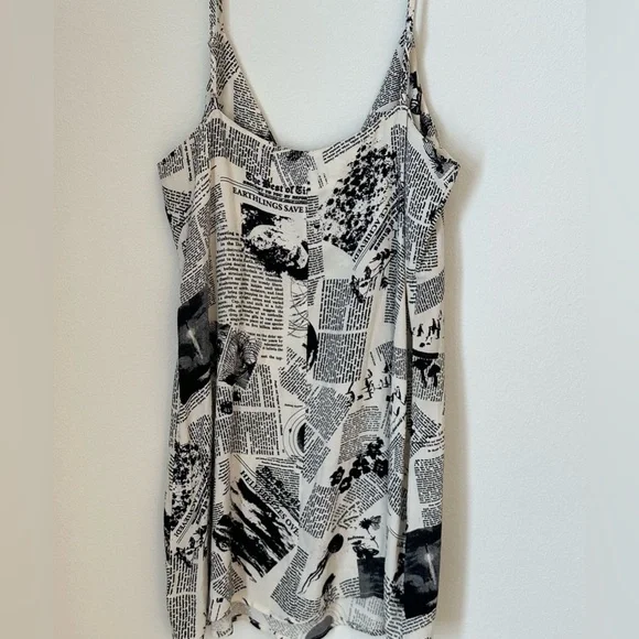 Reformation news print slip dress - Picture 2 of 4